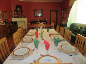 Dining room for requested evening meals